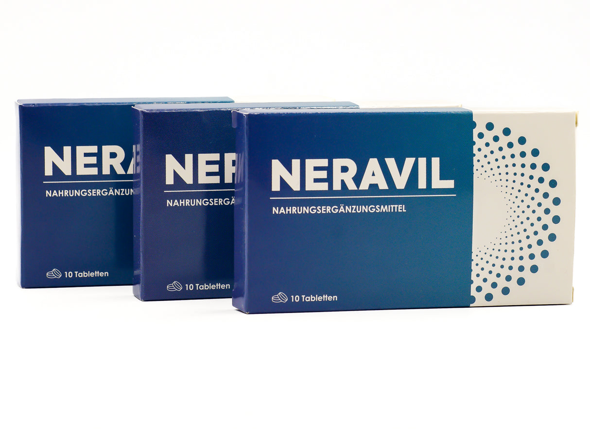 Neravil Blue Tablets for Men - Complex of Ginseng, Ashwagandha and Maca with Tribulus, Folic Acid and Selenium - Support for Activity and Endurance