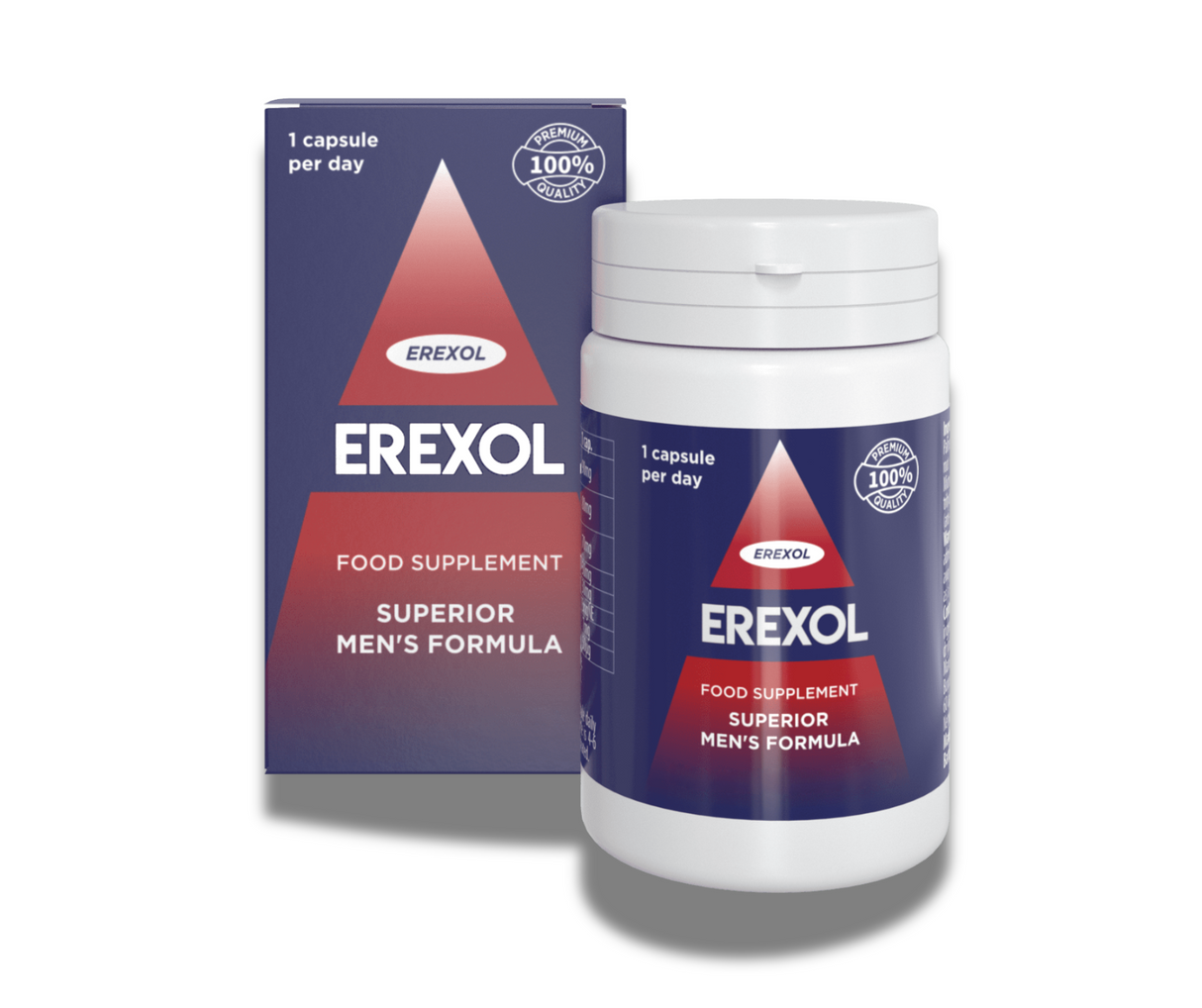 ErexoI Lot de 60 capsules pour la santé des hommes.